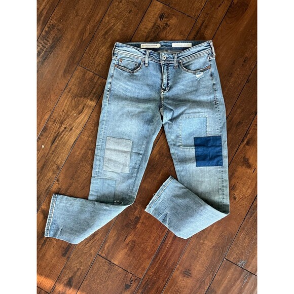 Anthropologie Pilcro & The Letterpress Women's Patchwork Slim Boyfriend Jeans 26 - Picture 3 of 12